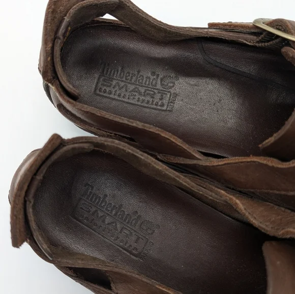Timberland Smart Comfort System Brown Leather Mary Jane Flats 9.5 - Picture 7 of 9